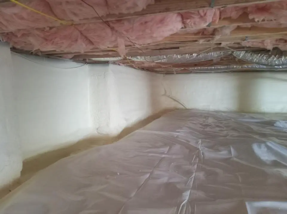 Crawl space encapsulation with closed-cell spray foam for Attic Insulation in Margate City